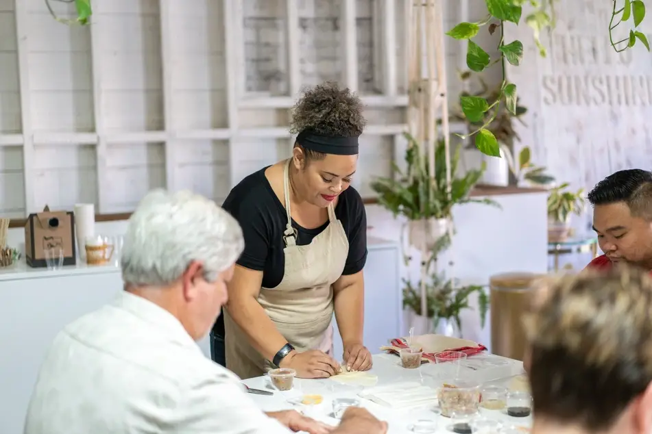 Woman teaching a workshop